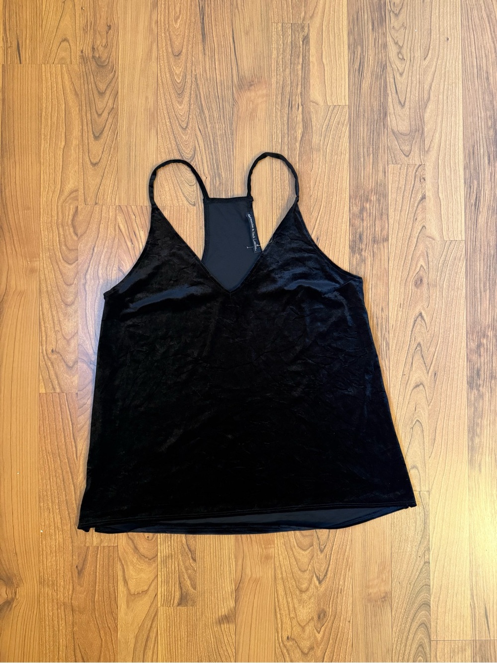 Abercrombie & Fitch Black Velvet V-Neck Cami